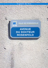 Plaque avenue du Docteur Rosenfeld
