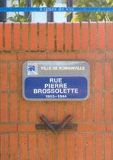 Plaque de rue : Pierre Brossolette