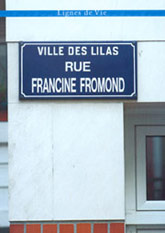 Plaque de rue : Francine Fromond